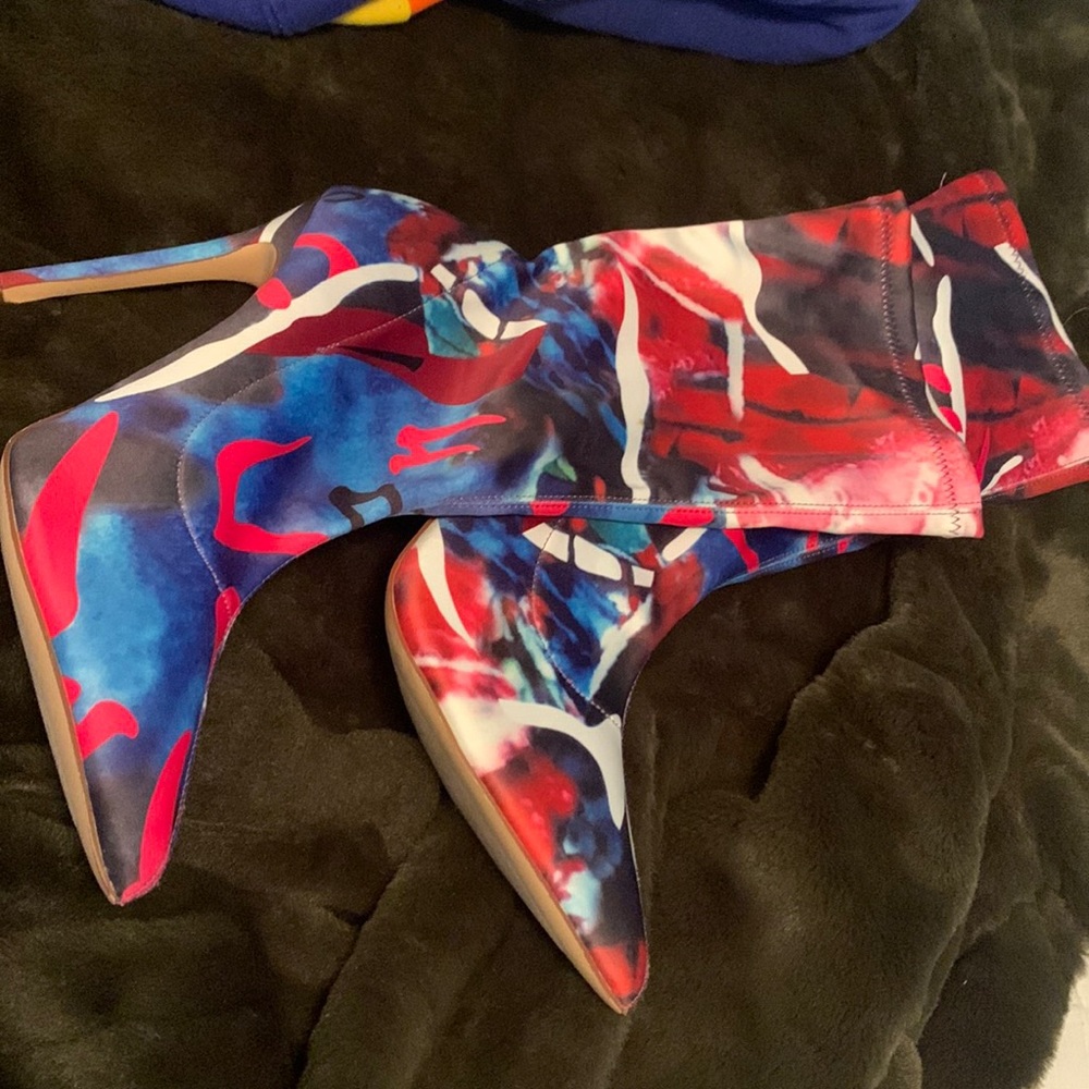 Multi colored boots